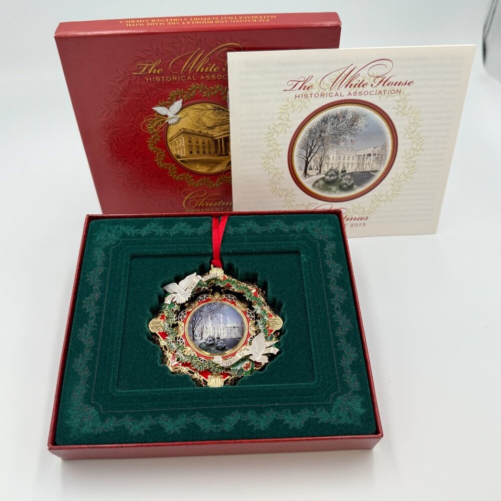 2013 The White House Historical Association Christmas Ornament WILSON Excellent